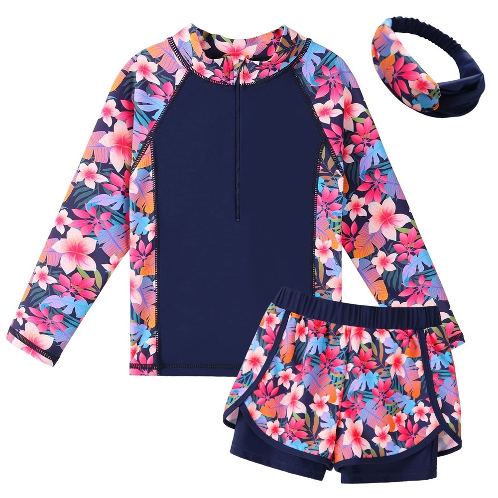 Baohulu Rashguard Swimsuit Girls 14 w/ UPF 50+ UV Protection